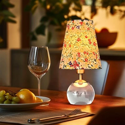 Crystal rafhlöðu dúkur borð lampi þráðlaus 5200mAh